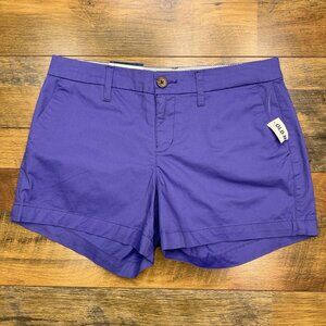 Old Navy Everyday Shorts Womens 0 Purple Mid Rise Stretch New